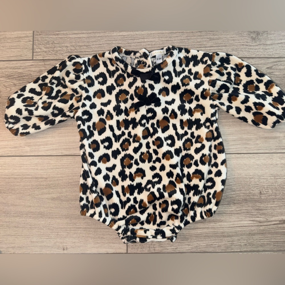 RZ BY RACHEL ZOE Leopard Print Bow Romper